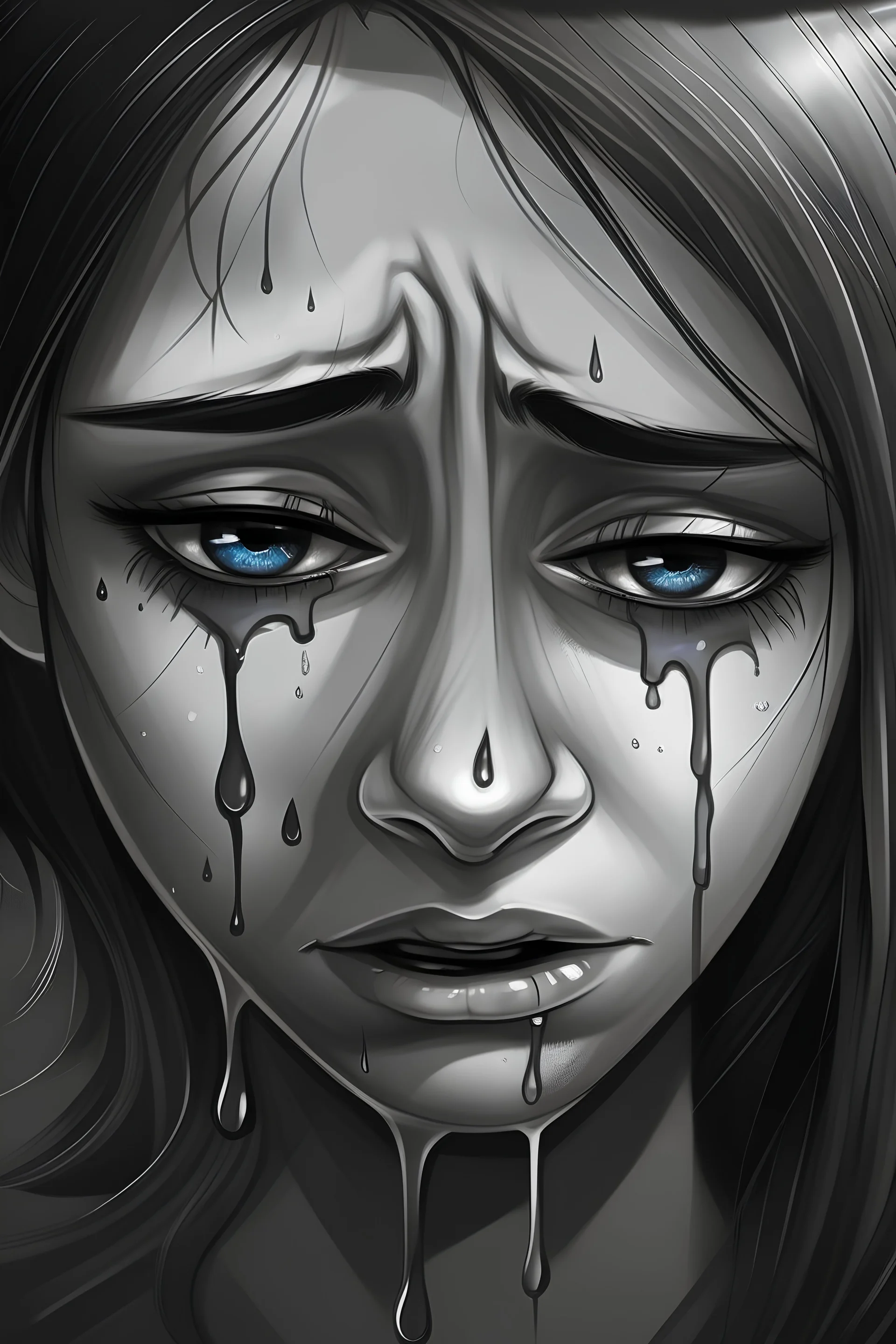 תמונה של דמעות עצובות