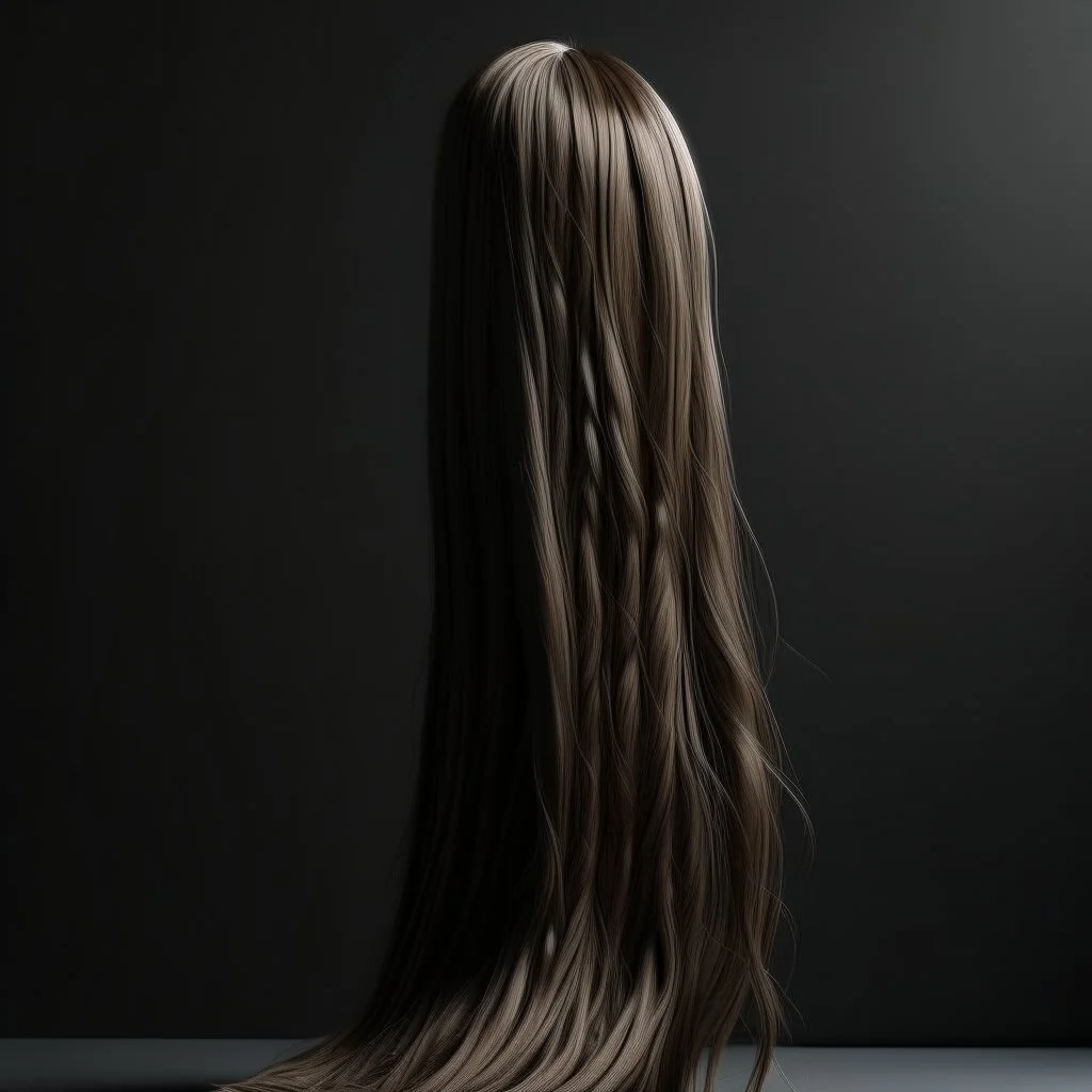 simple sculpted long hair