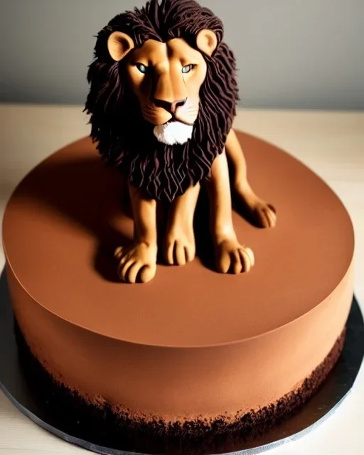 Lion aslan model made of Chocolate cake