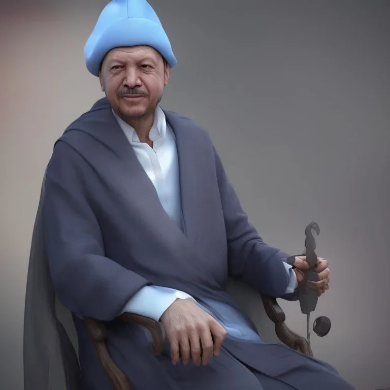 Recep Tayyip Erdogan as Papa Smurf