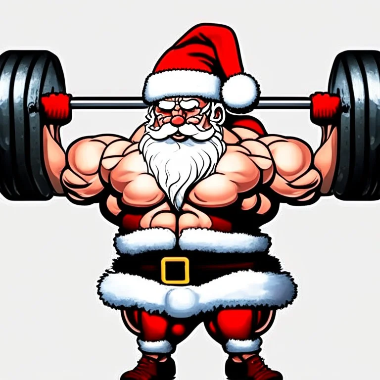 Strong santa illustration