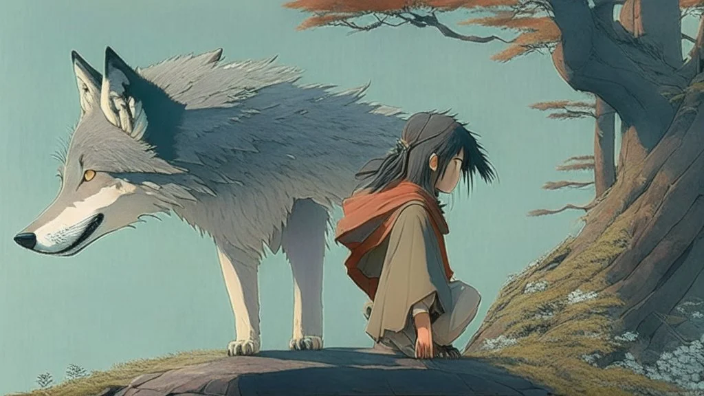 studio ghibli, wolf