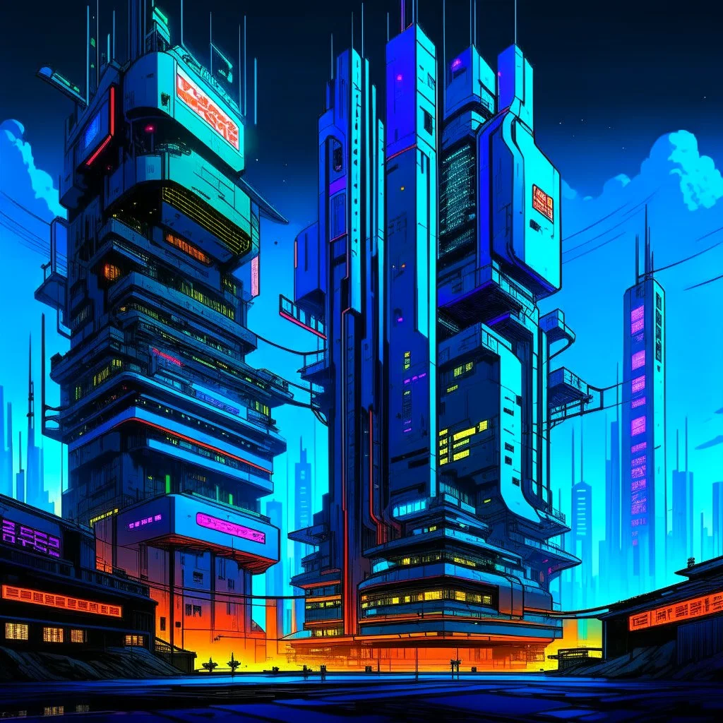 cyberpunk retro capital futuristic for comics
