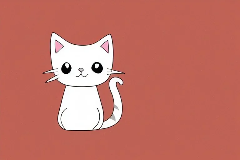 cute cat illustration isolated