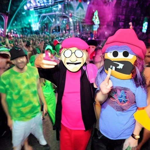 Larry David and an anthropomorphic hamburger take MDMA at a rave