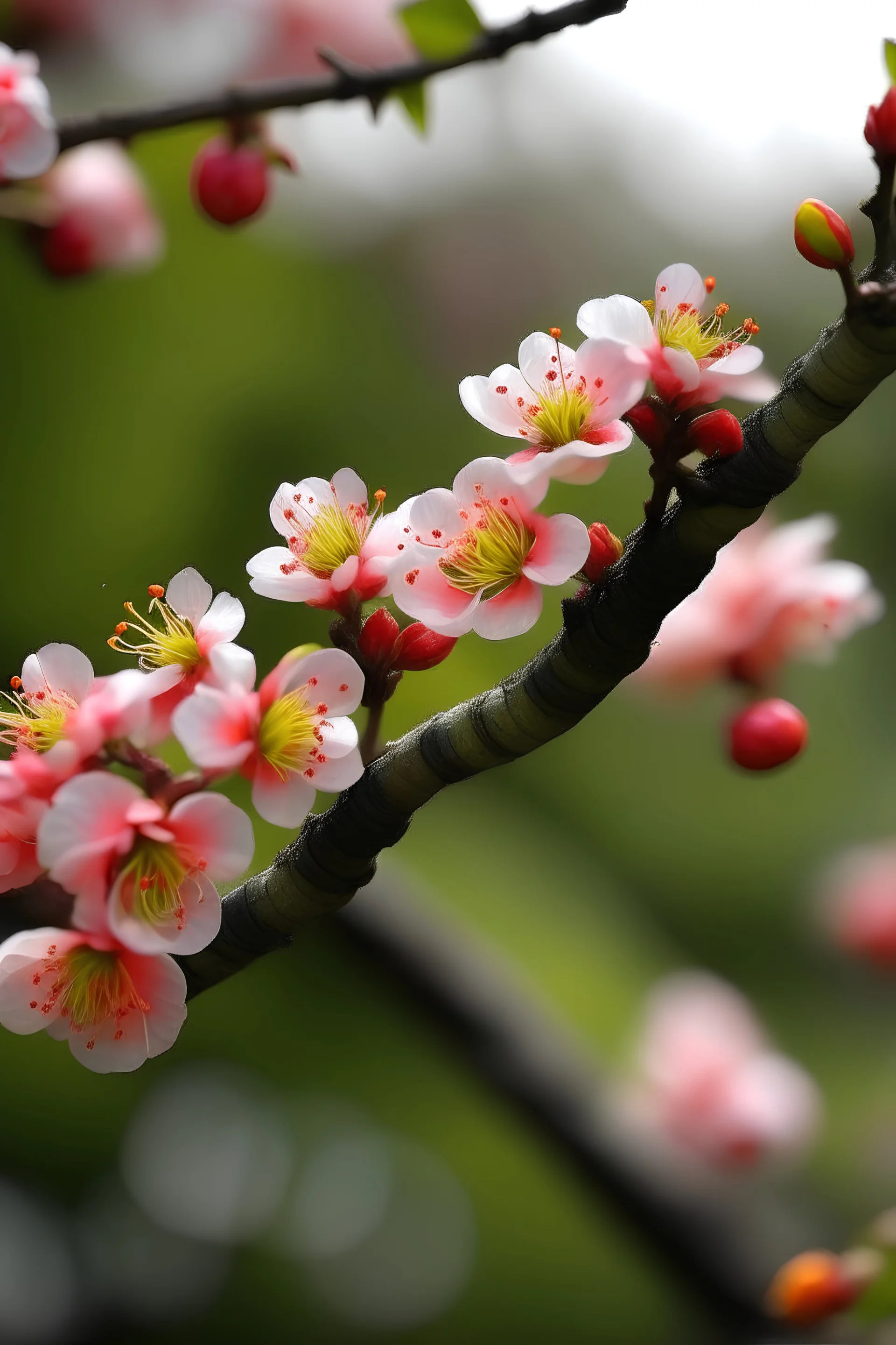 A branch full of flowers