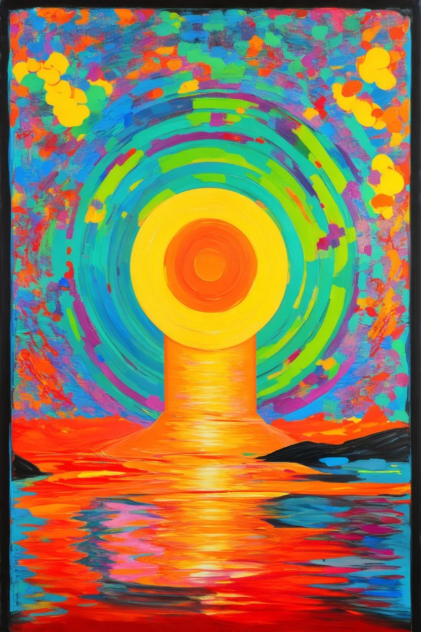 radar system of the psyche; Surreal Impressionistic art with the color palette of matisse