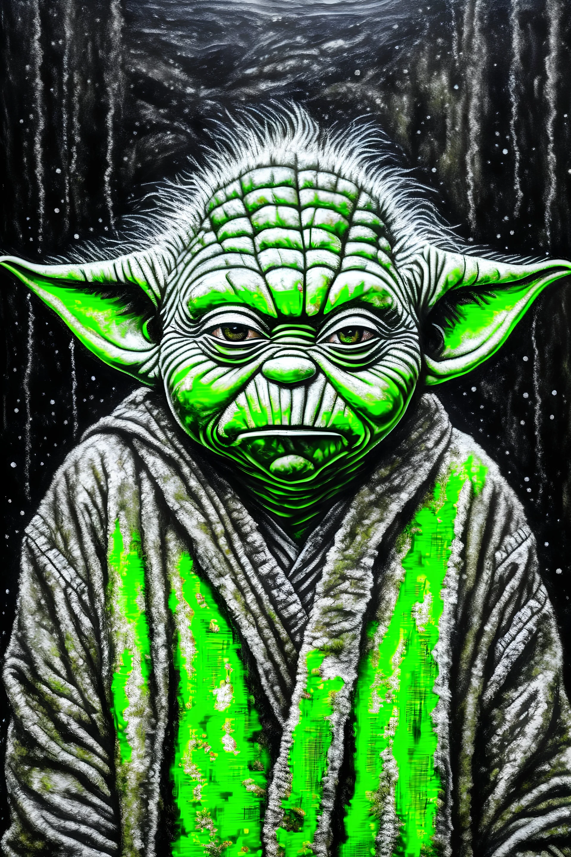 painting of yoda by Paul oz