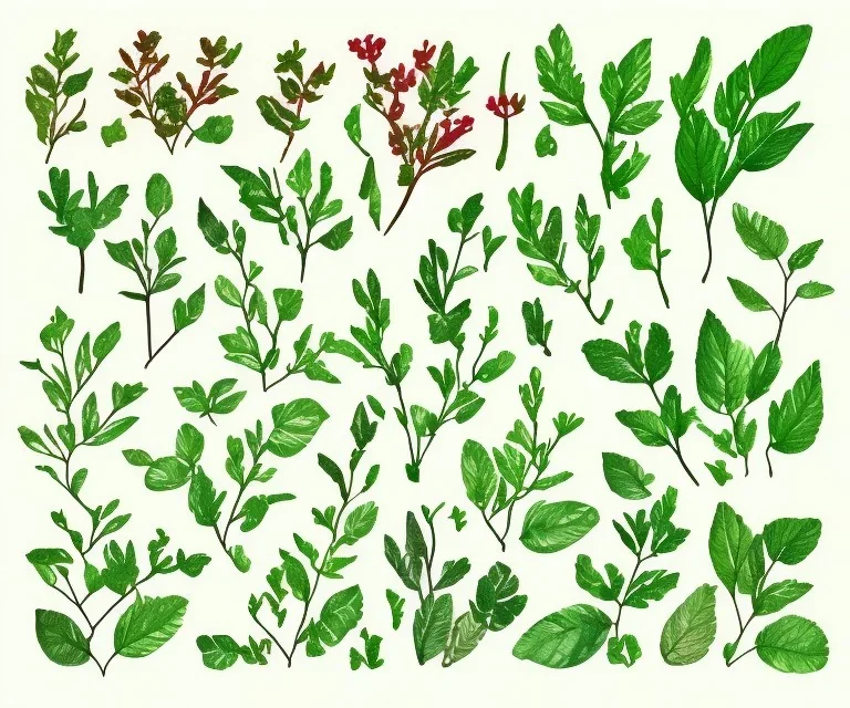 Vector plants and herb set illustration. Watercolor illustration.