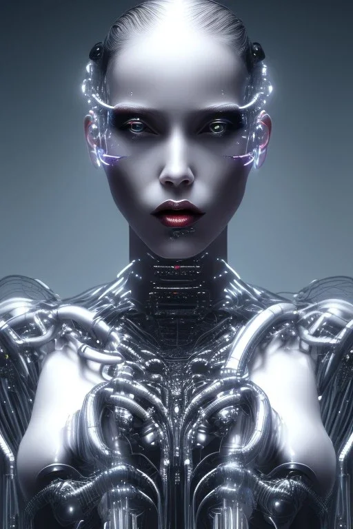 cyberpunk, black latex body, women, body portrai, open mouth, perfect skin, tron, cyborg , perfekt, real, dream, hr giger