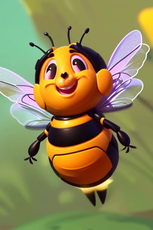 Cute bee as pfp animation style