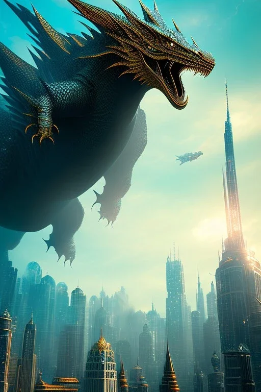 Kaiju, gloomy, 8k resolution, intricate details, ornate details, soft lighting, vibrant colors, retroanime, masterpiece, intricate eyeliner, dark eyeshadow, eyes, intricate tattoos, Modern city background