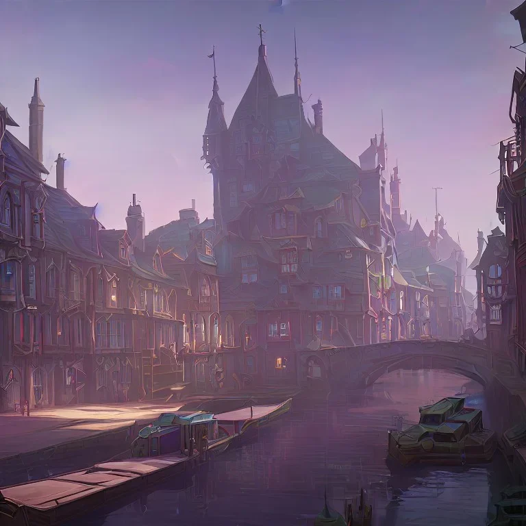 A school in a magical canal town for warlocks and witches