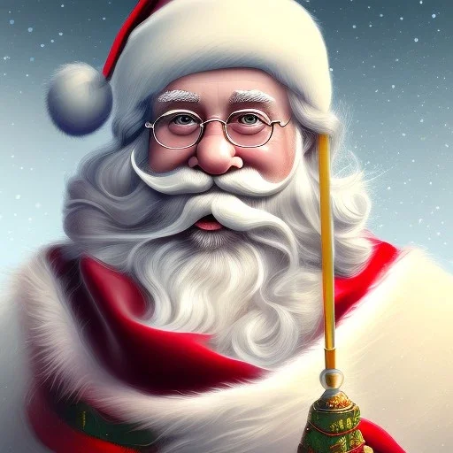 Santa Clause, portrait, detailed, 8k resolution, warm light