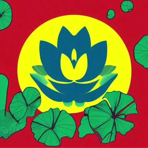 Lotus tea logo , pop art