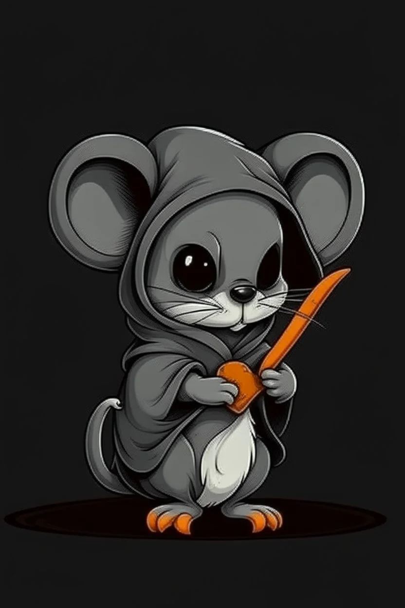 cute mouse grim reaper