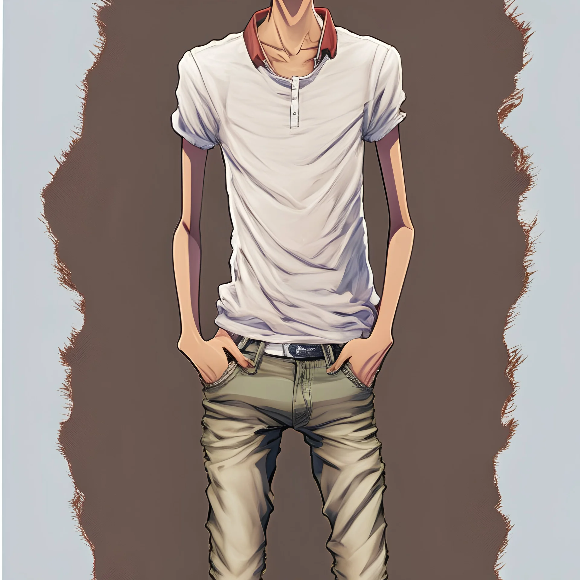 Teen man, blonde hair, red jersy, perfect face, style of tomer hanuka, jeans, pompadour.