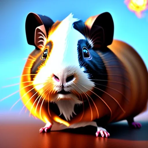 steampunk guinea pig, 8k resolution, dynamic lighting, ultra hyperdetailed, Unreal Engine 5, ultra colourful, very small details, realistic