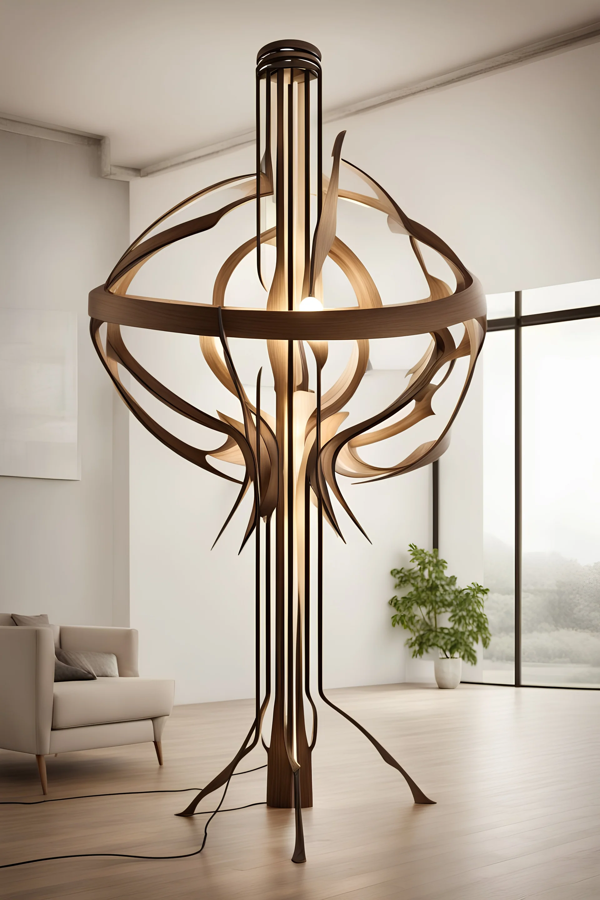 Floor Lamp, inspired by Cathedral of Brasília, contemporary-modern style,