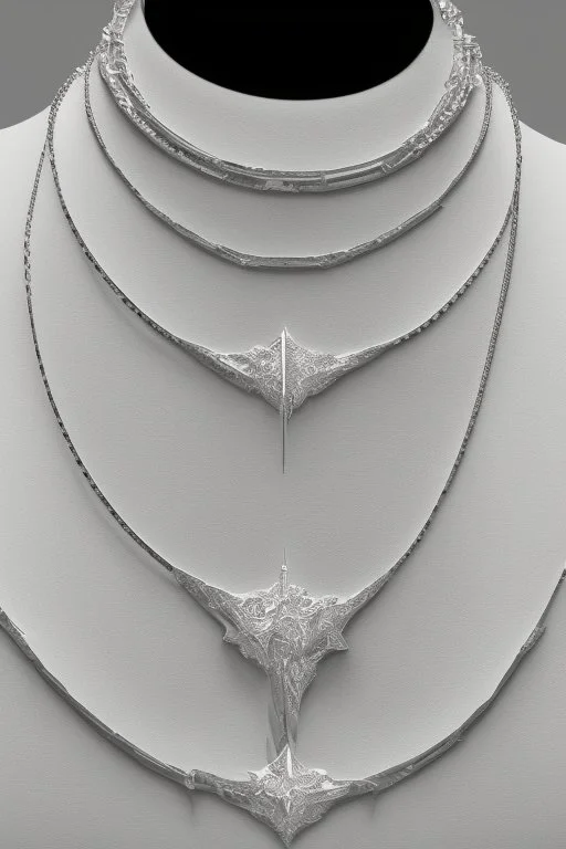 White gold necklace in the shape of No. 7