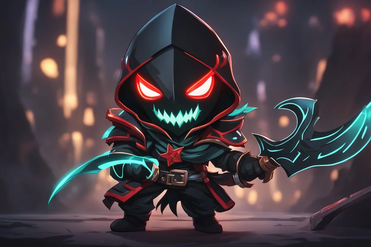 Chibi pyke venom in 8k solo leveling shadow artstyle, in the style of fairy academia, pirate them, mask, close picture, neon lights, intricate details, highly detailed, high details, detailed portrait, masterpiece,ultra detailed, ultra quality