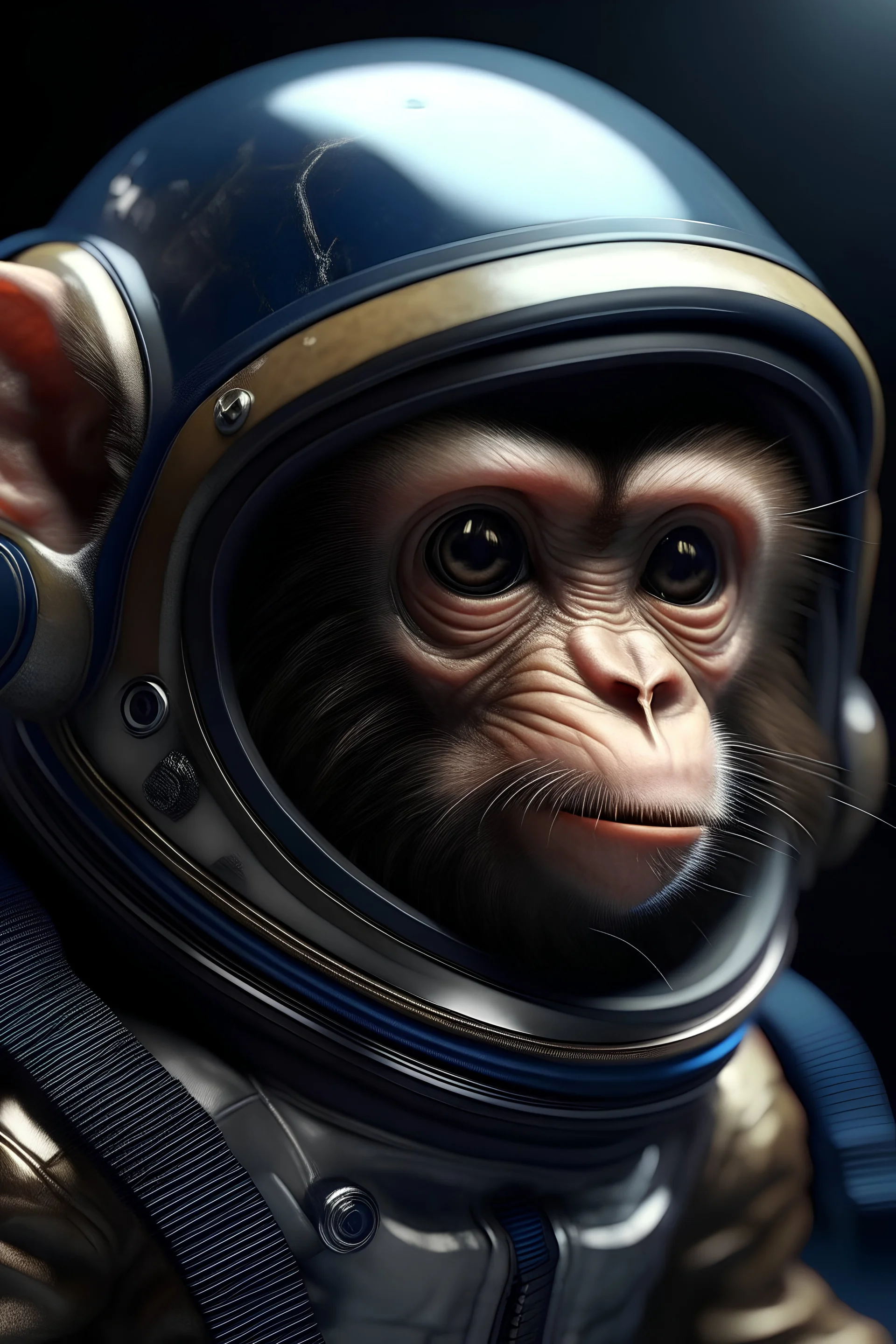 hyper realistic Space suit little capuchin monkey with glass helmet, hd, hyper realistic, realistic, textured fur, hdr, photoshop, photography, 4k, 16k, leica, fujifilm