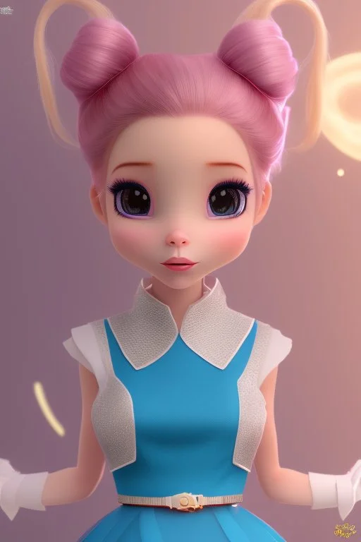 Belle Delphine with hair in a tight bun