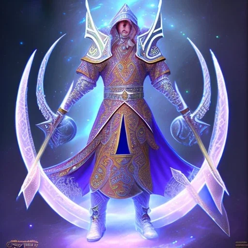 cosmic mage, elf, male, battle mage, cosmic sword, epic, cosmic magic