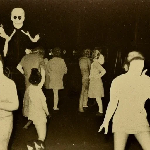 Old creepy photo of unusual rave