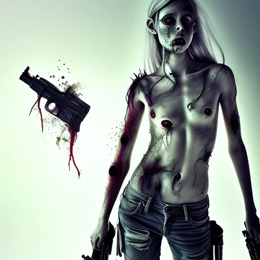 post apocalyptic, girl, portrait, bruised, bloody, cute, long hair