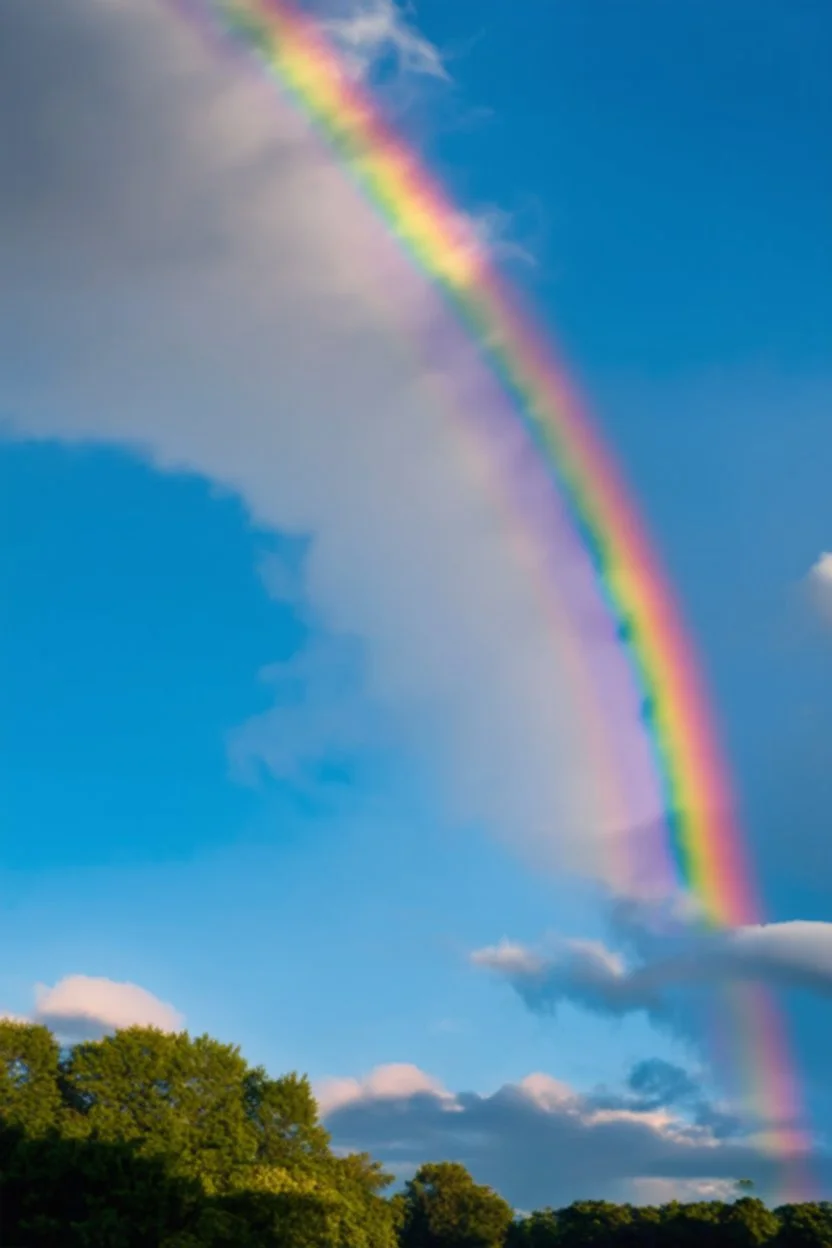 rainbow clouds in the beautiful sky