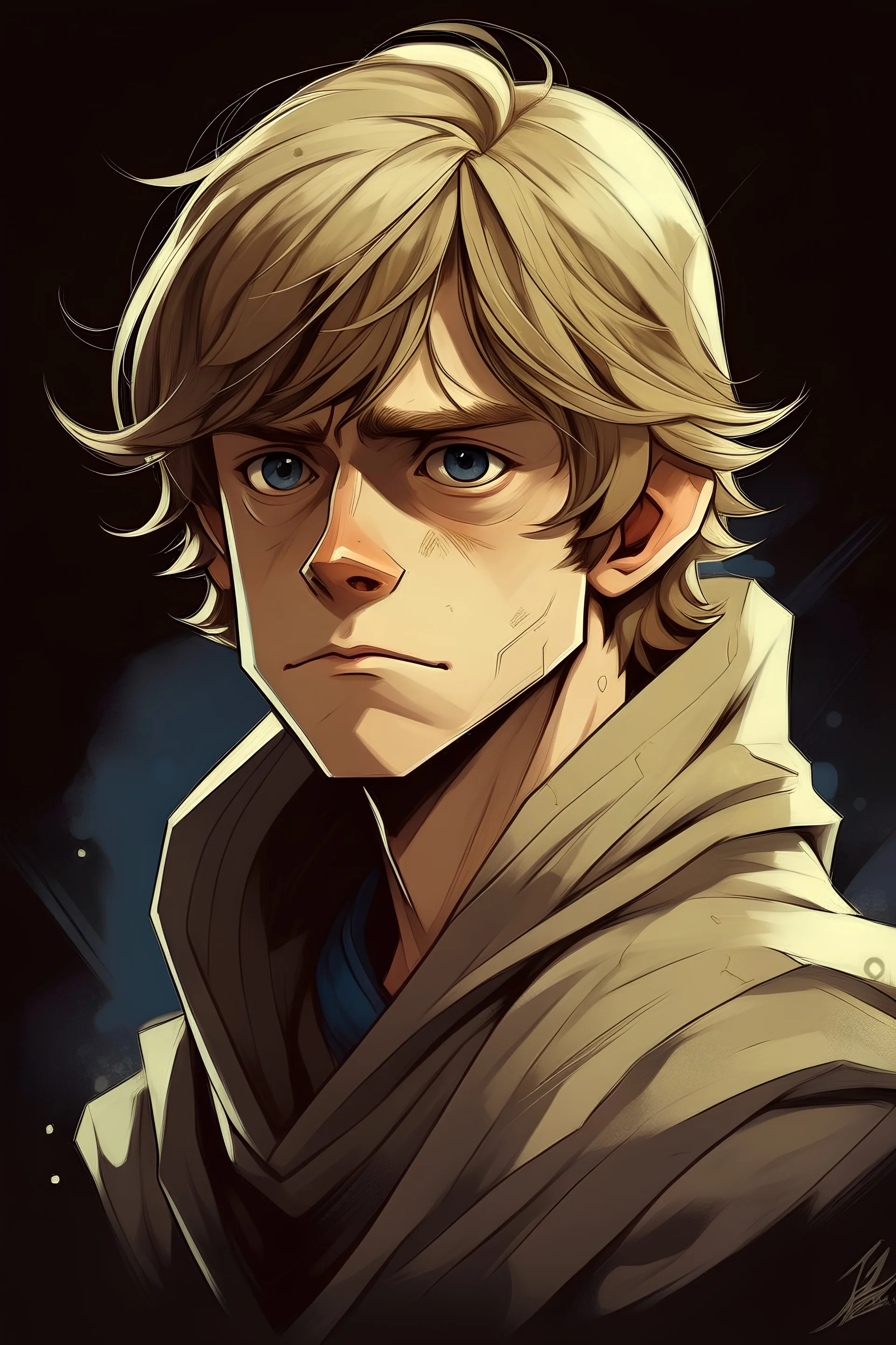 Luke Skywalker in One Piece art style