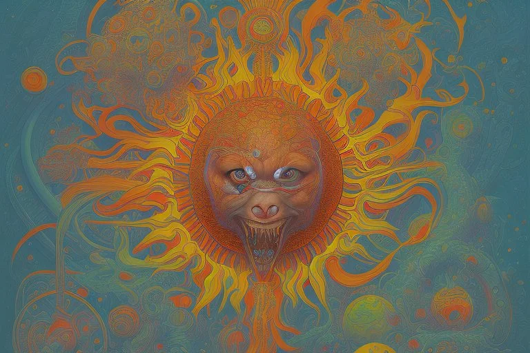 psychedelic sun by james jean