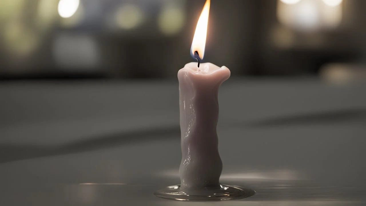 Lighting in the form of a melting candle