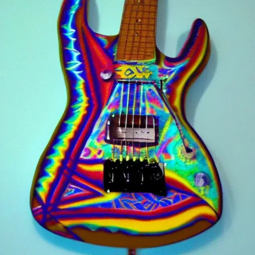 Cadillac PEACE electric guitar PEACE psychedelic hippie trippy acid LSD PEACE GUITAR