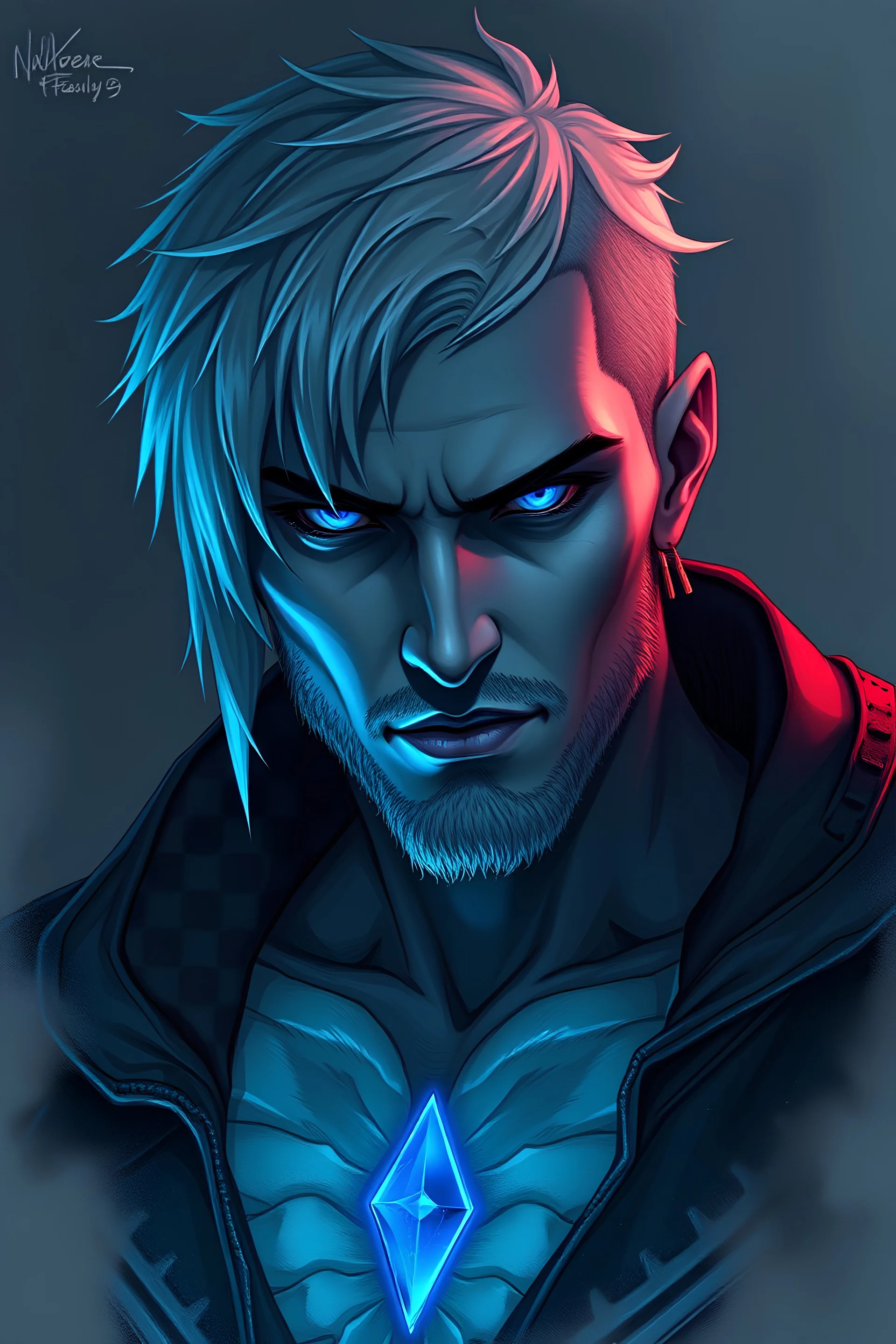 Male drow short hair