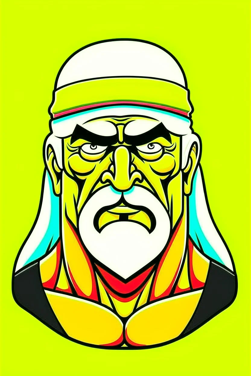 Hulk Hogan Professional wrestler catoon 2d