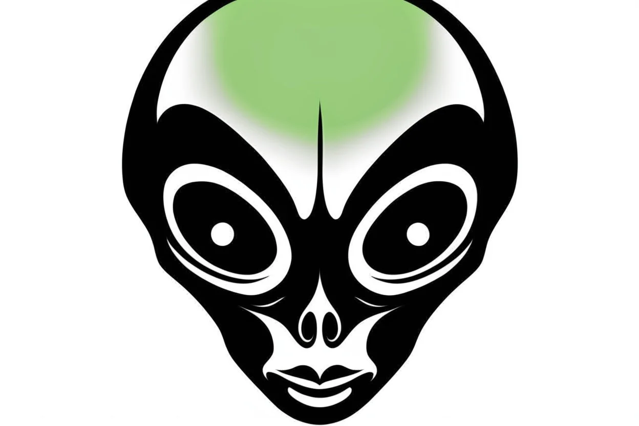 alien head clip art stencil