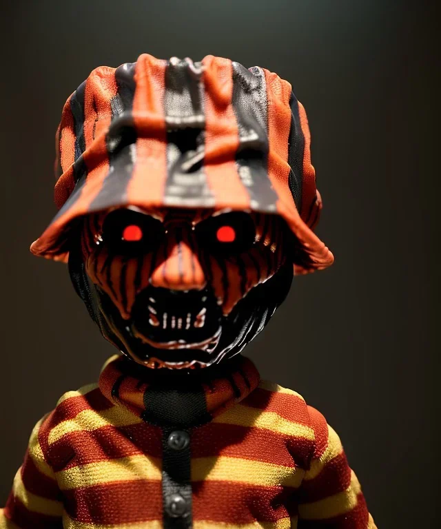 Freddy Krueger toddler, full body, dramatic lighting, hyper realistic