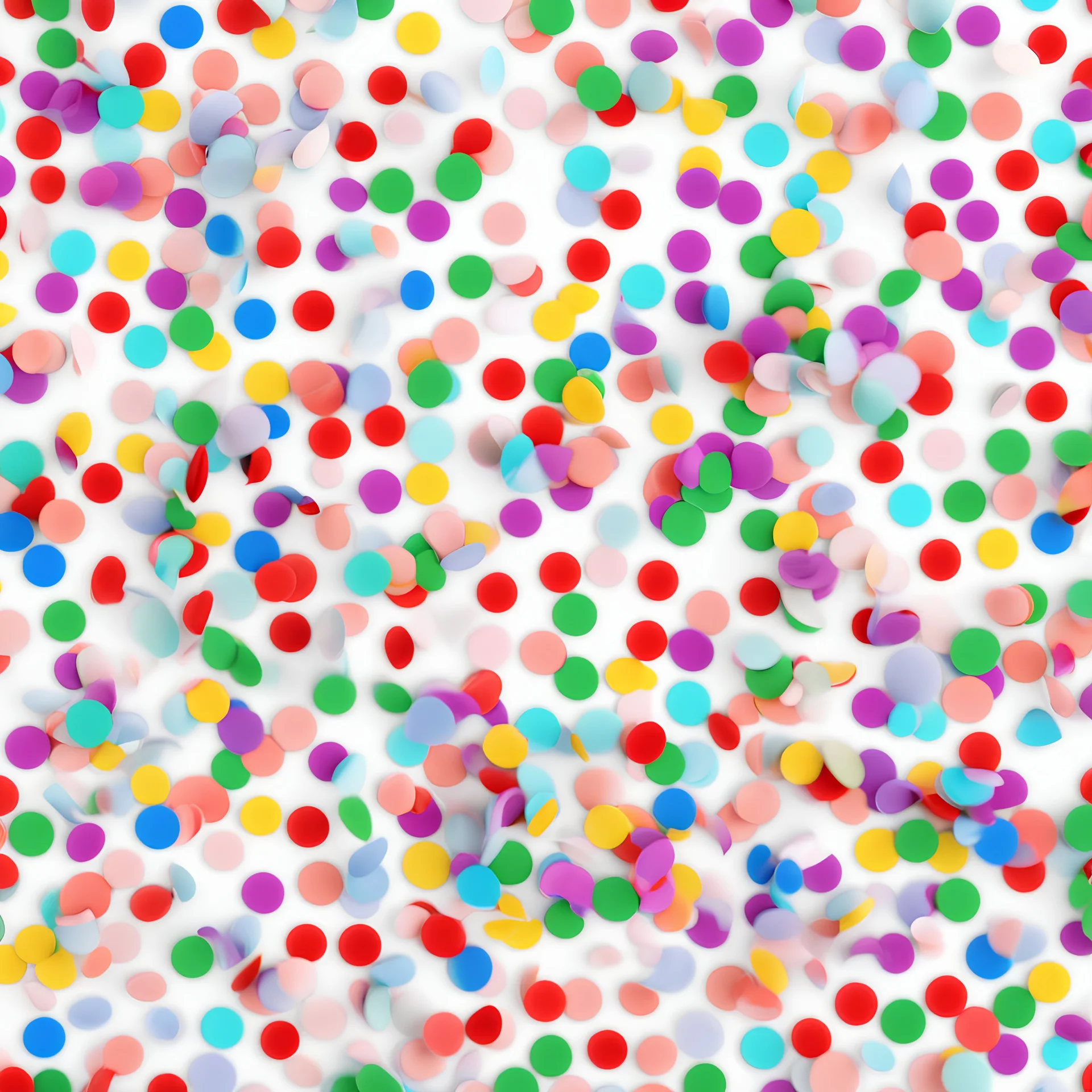 image showing a 3D rendering of confetti