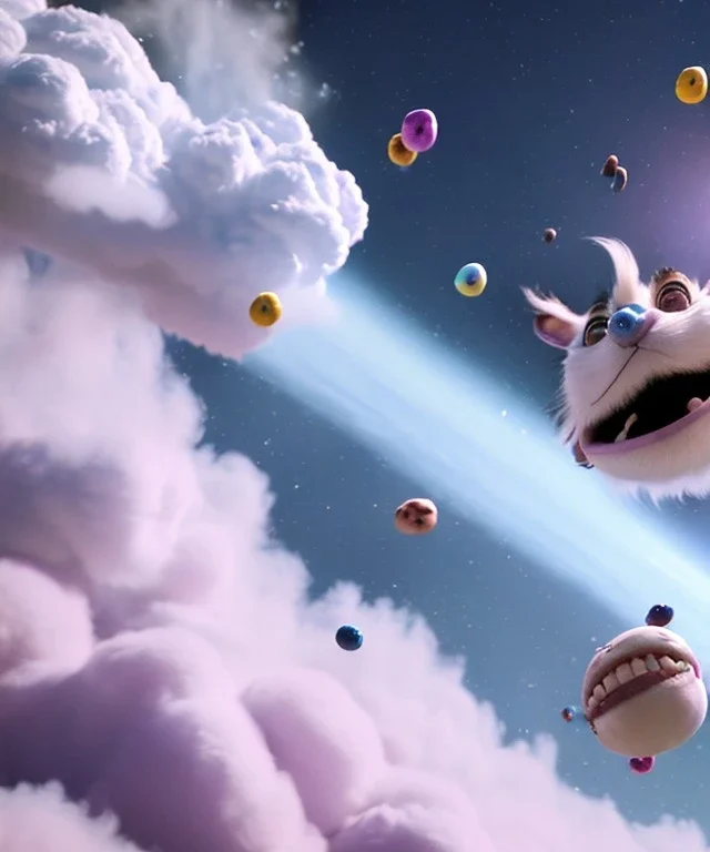 Ultra realistic speed clouds sky scene, wide angle view, strong men falling down with many Childs, circus clothing style, feather color clothing, free jumping flying, many trinkets, hair monster, many jelly beans, balls, color smoke, smile, happy, extreme, wind, clouds sea, 20,000 feet altitude, stratosphere, soft color, highly detailed, unreal engine 5, ray tracing, RTX, lumen lighting, ultra detail, volumetric lighting, 3d, finely drawn, high definition, high resolution.