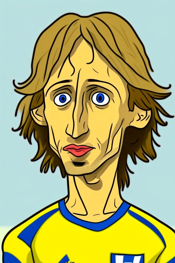 Mikhail Modric Ukrainian football player ,cartoon 2d