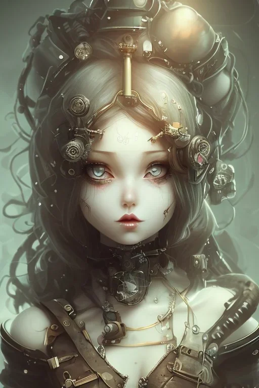 girl darkness sad steampunk cute hell end solitary body