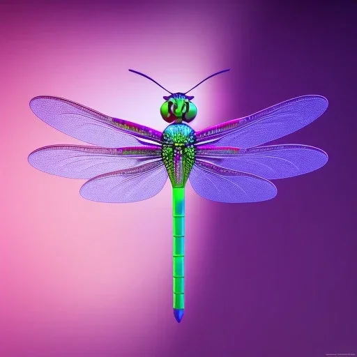 dragonfly, humming bird, fantasy art, Unreal Engine 5, lens macro,sharp focus, realistic, hyper detailed, studio lighting, neon light ambient, crystalized