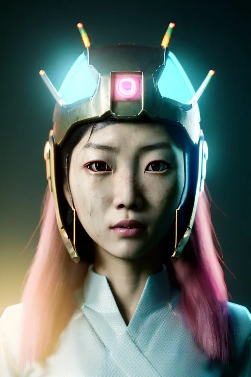 portrait, Asian cyborg woman, samurai warrior :: symmetry photography, cyberpunk style, cyborg eyes, pink hair :: wires connect, perfect eyes, samurai helmet, tiger mask, black samurai army, katana, ghost in the shell, pink, white, black, glow eyes, cinematic, Ultra realistic, dark scene, soft color, highly detailed, unreal engine 5, RTX, ultra detail, 3d, finely drawn, high definition.