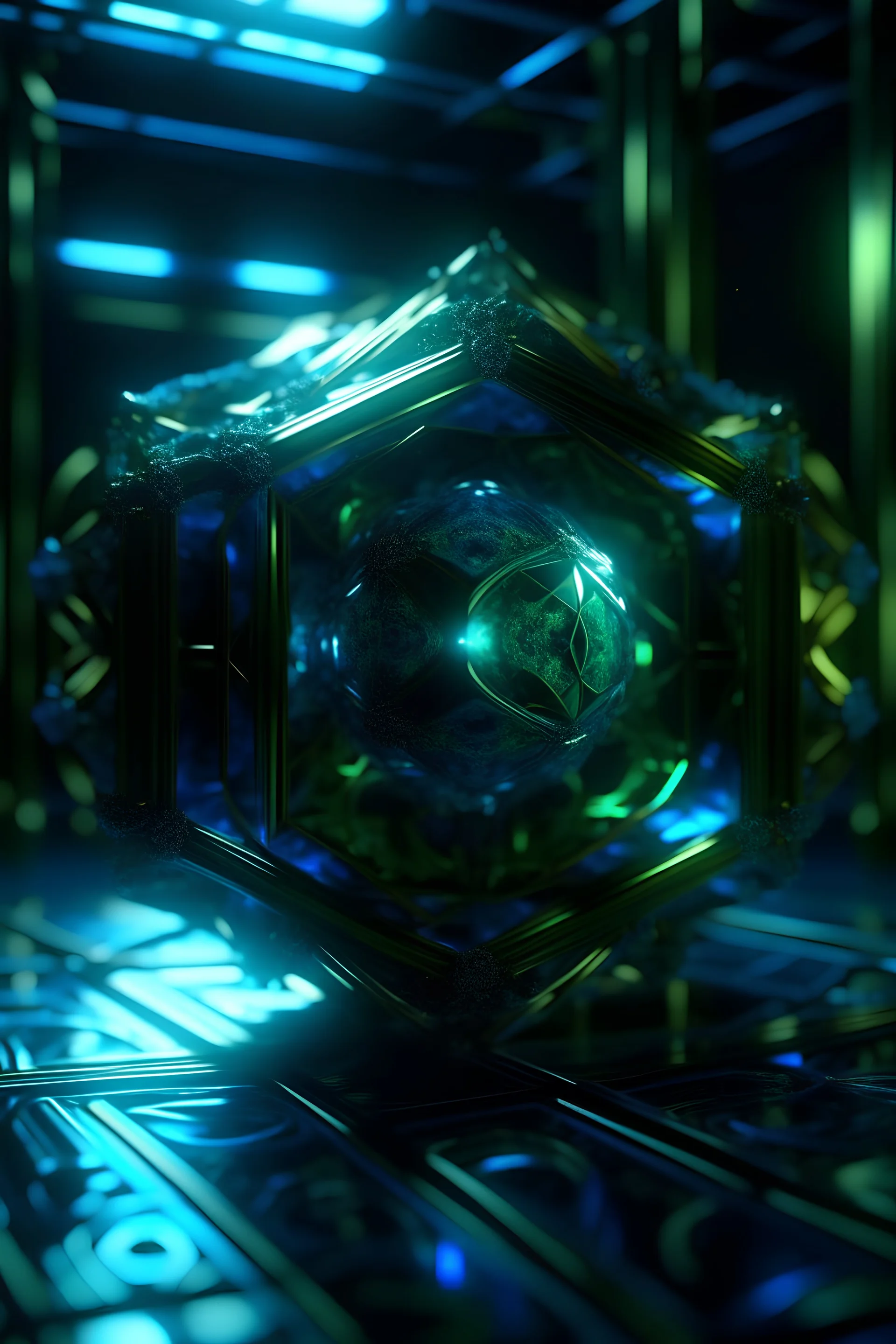 High-end, time as the fourth dimension tesseract, green blue 4th dimensional liquid space, awesome cinematic-quality photography, symmetrical Four-dimensional space 4D infinity visuals, Vintage style with Octane Render 3D technology, hyperrealism photography, (UHD) with high-quality cinematic character render, Insanely detailed close-ups capturing beautiful complexity, hyperdetailed, intricate, 8k