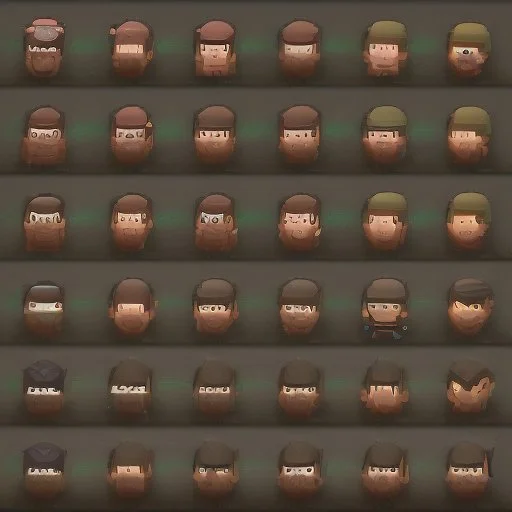 sprite sheet character, rimworld style