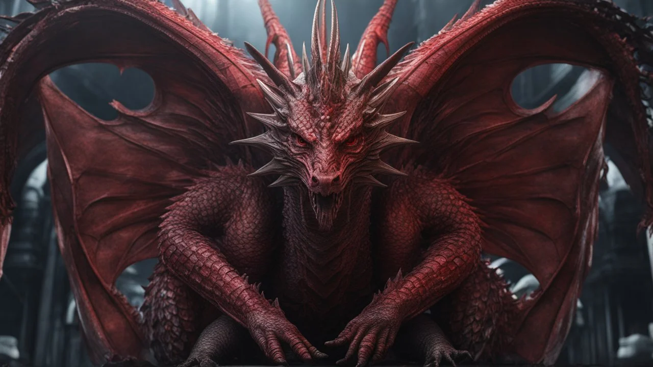 dragon. h. r. giger. red. fantasy concept art, exquisite realism, a masterpiece, dynamic lighting, hyperdetailed, intricately detailed, deep color, Unreal Engine, volumetric lighting , Epic cinematic brilliant stunning intricate meticulously detailed dramatic atmospheric maximal, CAMERA: Nikon Z7 | FOCAL LENGTH: 105mm | SHOT TYPE: Close-up | COMPOSITION: Centered | LIGHTING: Soft, directional