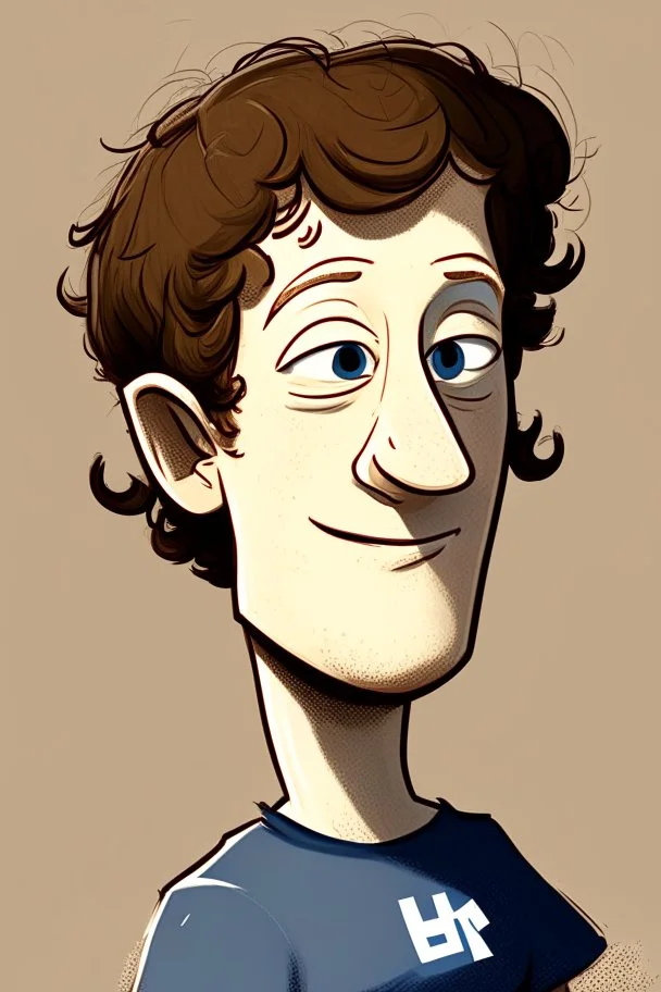 Mark Zuckerberg CEO, Meta .cartoon 2d