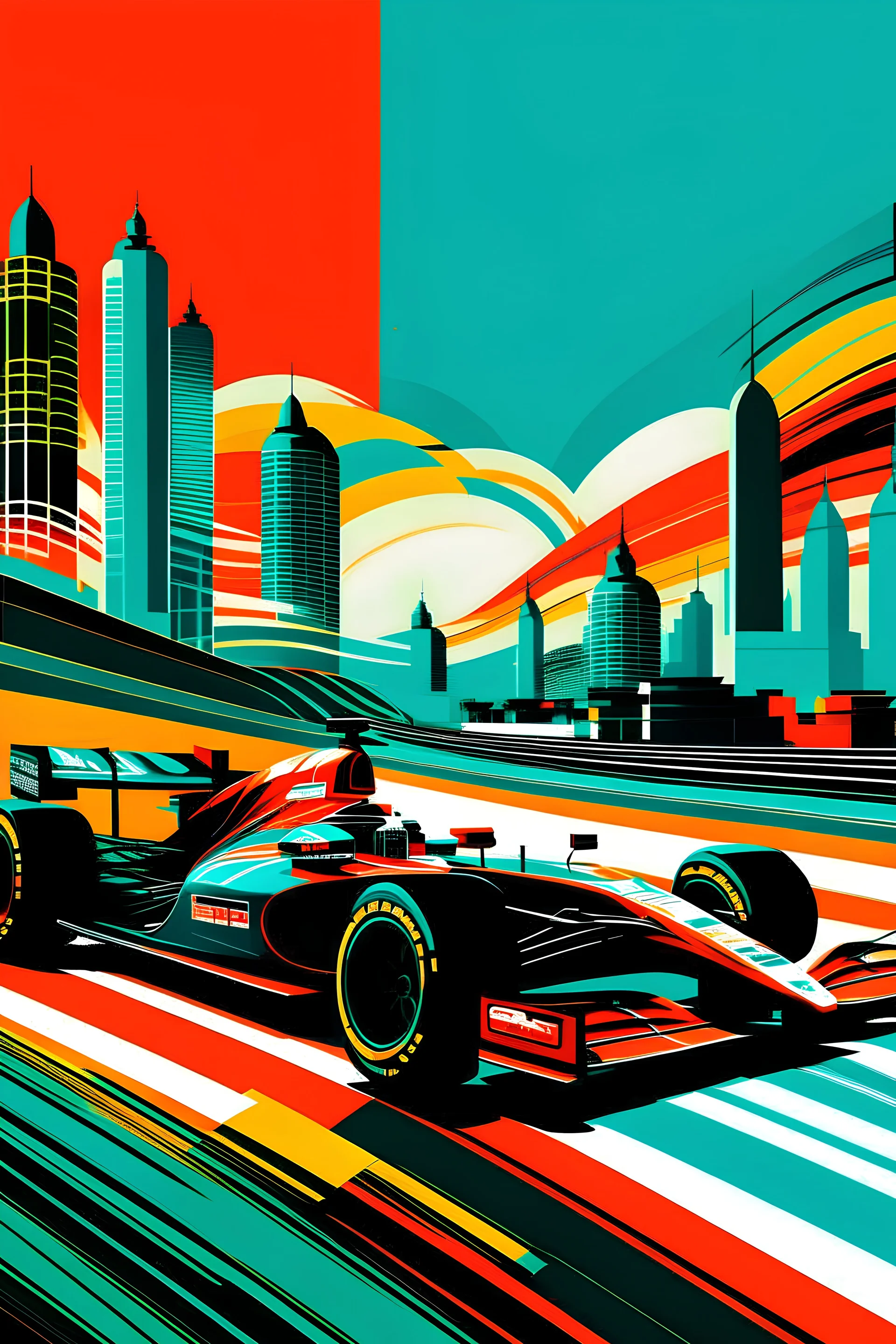 Design a poster for the grand prix Miami formula one race.